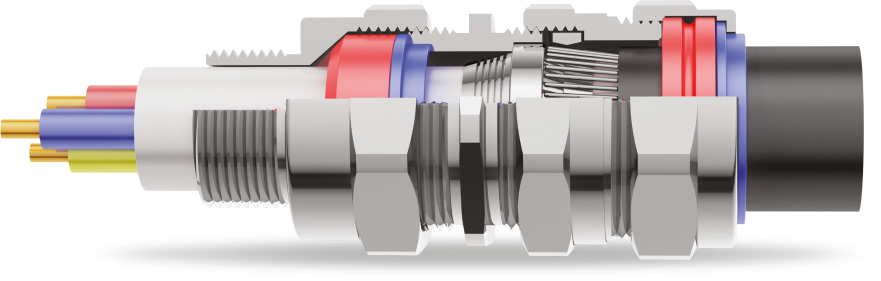 E1FX Double Compression Cable Gland 3D Diagram E1FX Double Compression Cable Gland 3D Diagram